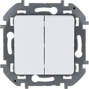 Выключатель 2-кл. Inspiria 10А IP20 250В 10AX механизм бел. IEK 673620
