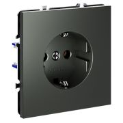 Розетка 1-м СП S70 16А с заземл. механизм титан Voltum VLS040106